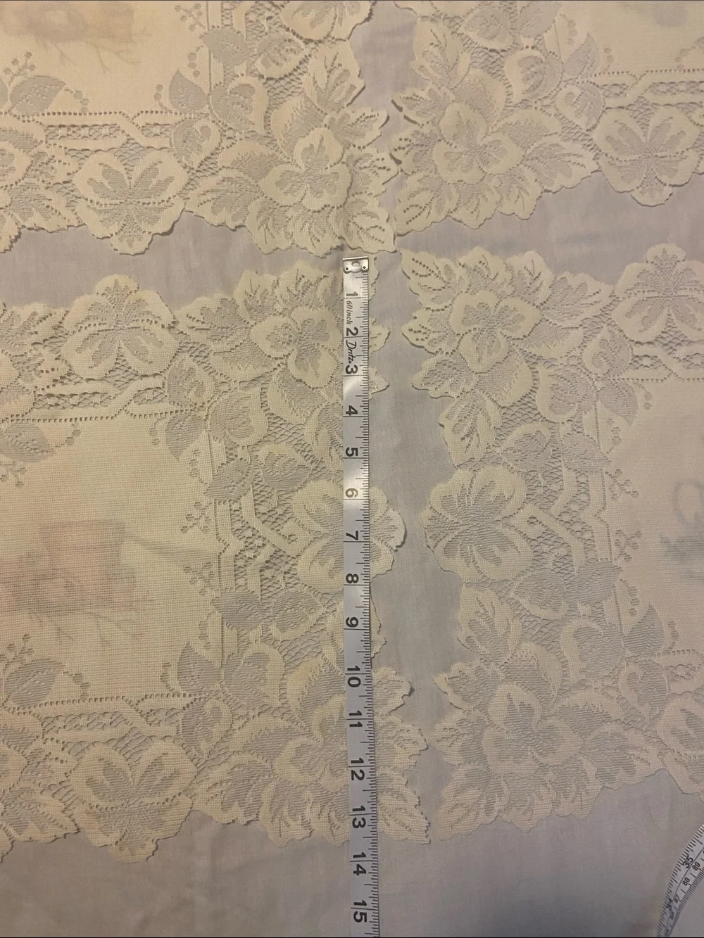 Vintage Lace Tea Time Doilies /Place Mats- Cream with Pastel Motif